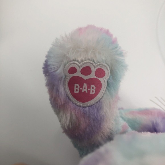 Build A Bear BAB Cotton Candy Cat Kitten Plush Stuffed Animal Tie Dye Pastel 16" - Picture 11 of 12